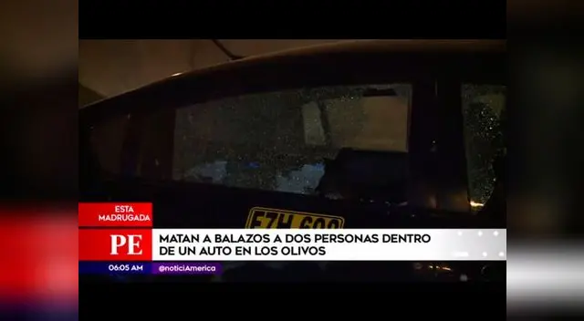 Asesinaron dos sujetos dentro de taxi en Los Olivos Asesinaron dos sujetos dentro de taxi en Los Olivos