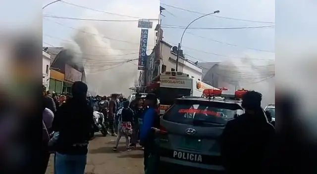 Se reporta incendio en galería de Gamarra Se reporta incendio en galería de Gamarra
