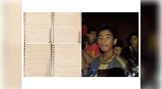 Niños atrapados en cueva de Tailandia enviaron cartas a sus familiares