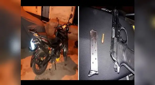 Uno de los detenidos pretendió escapar en moto y tenía un arma