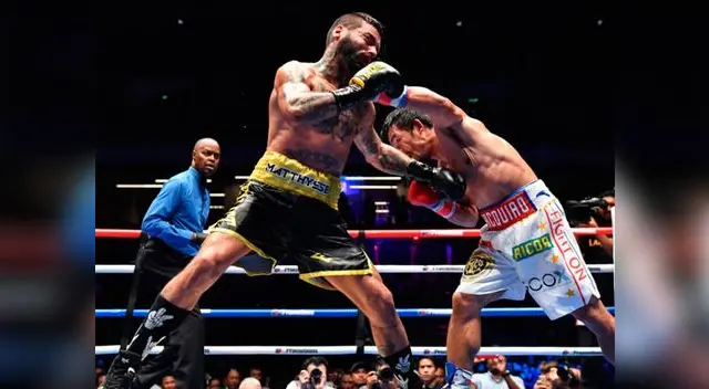 Así fue el terrible golpe recto que recibió La Máquina. Pacquiao es nuevamente campeón mundial