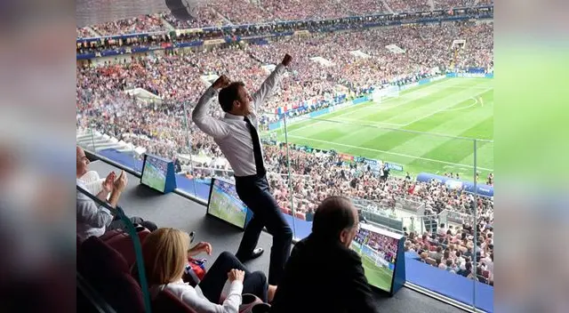 La efusiva celebración de Emmanuel Macron tras triunfo de Francia en Rusia 2018