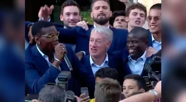 Paul Pogba rindió homenaje a Kanté con divertido cántico