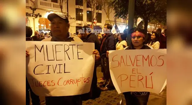 Marcha contra la corrupción se viene realizando de forma pacífica