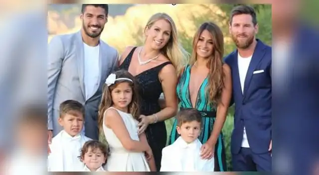 La familia de Suárez y Messi