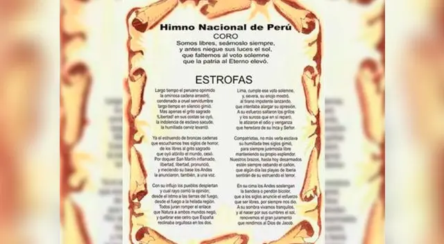La estrofa que se cantaba anteriormente en el Himno Nacional no pertenecía a José de la Torre Ugarte