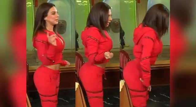 Stephanie Valenzuela sorprende a todos al realizar sexys movimientos en TV nacional