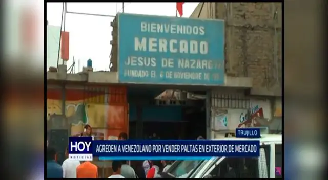 Venezolano sufre agresión por vender paltas en el exterior de mercado en la ciudad de Trujillo
