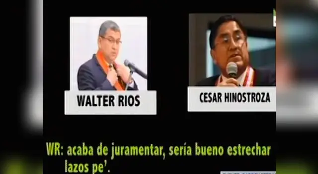 Walter Rios y César Hinostroza en nuevo audio en que se refieren a Martín Vizcarra Walter Rios y César Hinostroza en nuevo audio en que se refieren a Martín Vizcarra