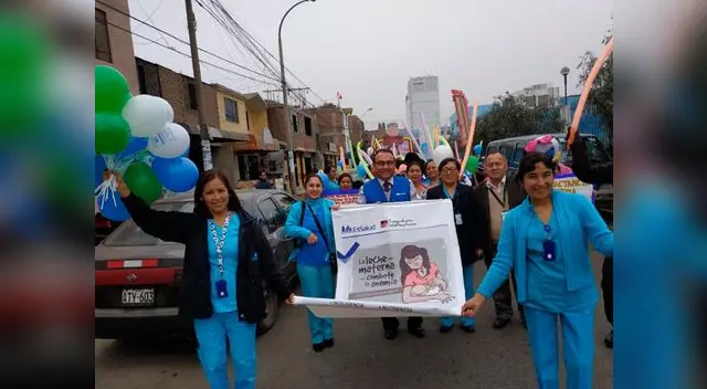 Pasacalle previo a la semana de la lactancia materna Pasacalle previo a la semana de la lactancia materna