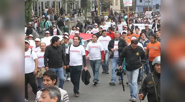 Gamarrinos marchan contra la extorsión y cobro de cupos