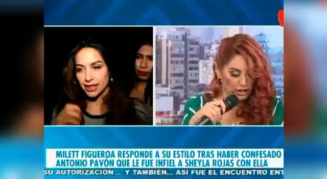 Milett Figueroa asegura que Antonio Pavón no engañó a Sheyla Rojas con ella Milett Figueroa asegura que Antonio Pavón no engañó a Sheyla Rojas con ella