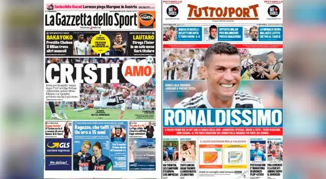 Cristiano Ronaldo: prensa italiana maravillada con el portugués