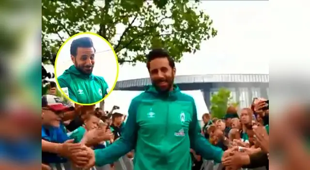 Claudio Pizarro es presentado en el Werder Bremen