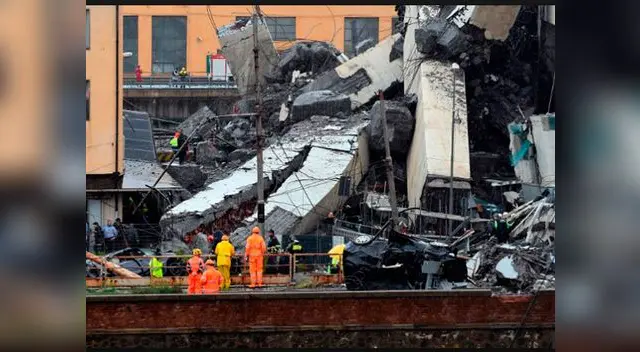 Italia: No hay víctimas peruanas tras caída de puente