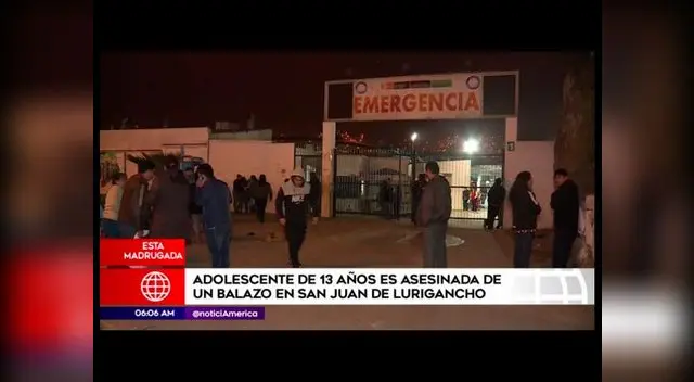 Un escolar asesinada de un balazo en San Martín de Porres