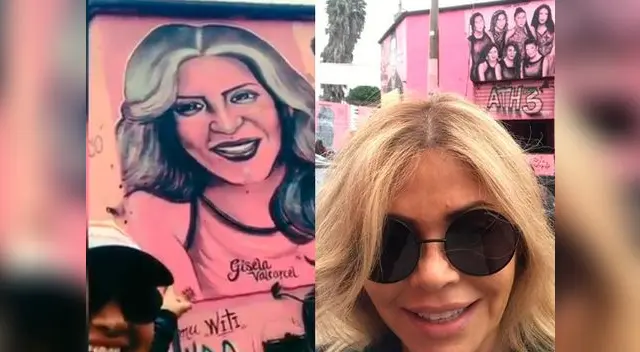 Gisela Valcárcel fue a conocer su mural en el Callao Gisela Valcárcel fue a conocer su mural en el Callao