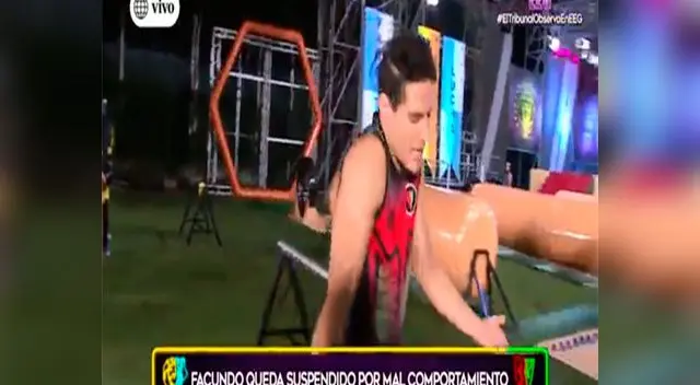 El 'Wacho' recibió sanción por cometer error en una de las competencias | Foto: Captura El 'Wacho' recibió sanción por cometer error en una de las competencias | Foto: Captura