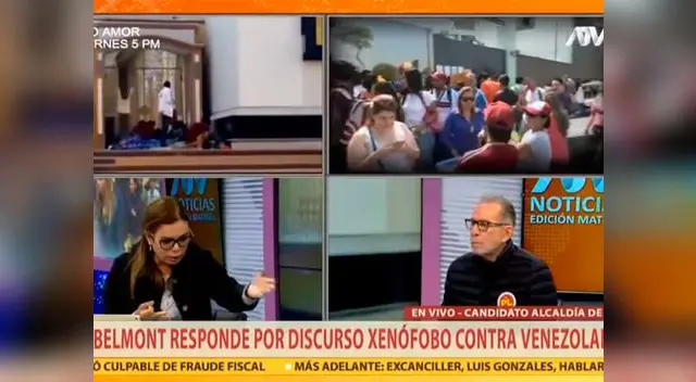 Milagros Leiva discutió con Ricardo Belmont sobre venezolanos en Perú