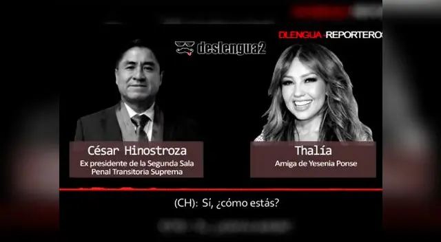 Video viral en Facebook muestra un nuevo audio donde el juez César Hinostroza tiene una jocosa 'conversación' con la cantante mexicana Thalía. (Foto: captura)