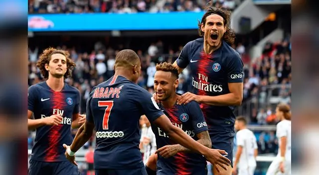 Festejo por el gol marcado por Neymar. FOTO: EFE