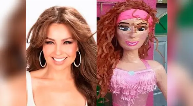 Thalía recibe tremenda sorpresa por su cumpleaños con piñata