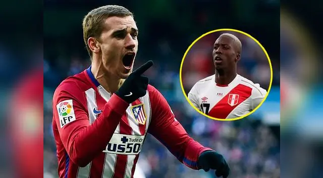 Antoine Griezmann y Luis Advíncula se estrecharon la mano antes de partido