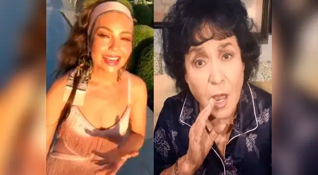 Actriz Carmen Salinas hace el 'Thalía Challenge' y remece las redes