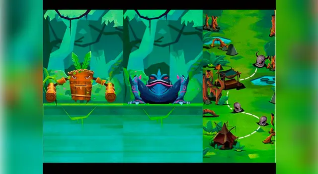 el jugador deberá sobrevivir en la Selva llena de arañas venenosas y otros peligros el jugador deberá sobrevivir en la Selva llena de arañas venenosas y otros peligros