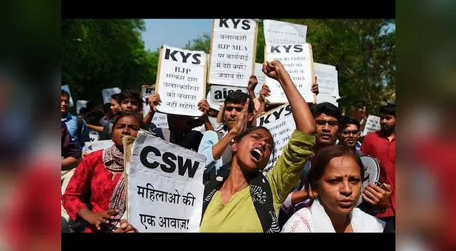 Protesta por asesinato de niña de 9 años Protesta por asesinato de niña de 9 años