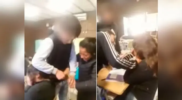 Compañeros de colegio hacen bullying a compañera y la hacen llorar Compañeros de colegio hacen bullying a compañera y la hacen llorar