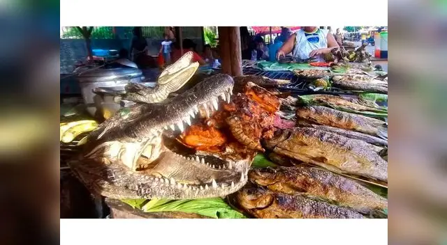 Comen lagarto para apoyar a la Teletón en Iquitos
