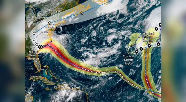 Más de 5 tormentas en simultáneo en el hemisferio norte.