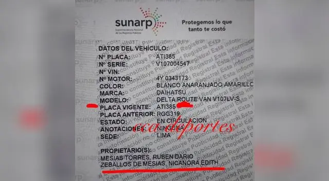 Los documentos que señalan quien es el dueño. FOTO: César Condori