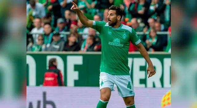Claudio Pizarro lleva 192 goles en total en la Bundesliga.