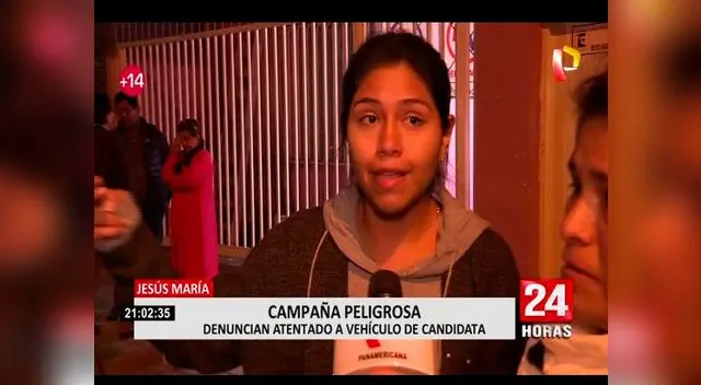 Denuncian atentado contra coche de candidata Denuncian atentado contra coche de candidata