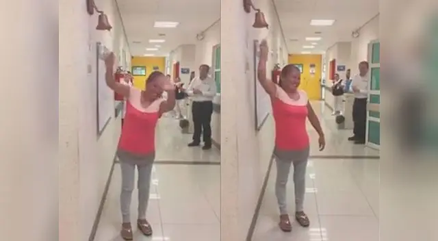 Mujer anuncia feliz noticia