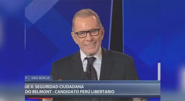 Ricardo Belmont durante en debate organizado por el JNE 