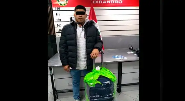 Sujeto pretendía viajar a Madrid con droga camuflada en maleta.