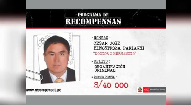 César Hinostroza entre los más buscados César Hinostroza entre los más buscados