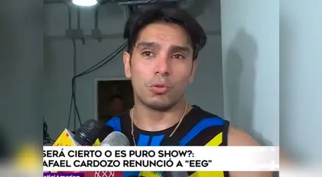 Rafael Cardozo rompió en llanto tras renunciar a EEG Rafael Cardozo rompió en llanto tras renunciar a EEG