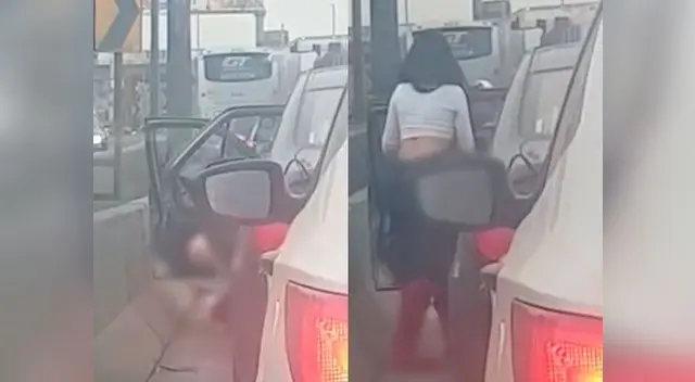 Graban a mujer orinando en la Panamericana Graban a mujer orinando en la Panamericana