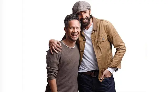 Los dominicanos Juan Luis Guerra y Vicente García