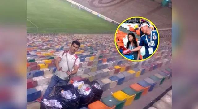 Hinchada de Universitario de Deportes imitó gesto de japoneses al recoger basura en el Monumental