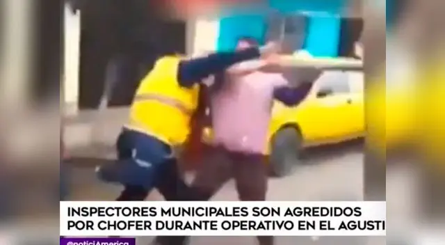Iracundo sujeto agrede a inspectores Iracundo sujeto agrede a inspectores