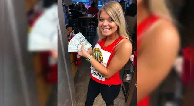 La mujer no podía creer la cantidad de propina que le habían dejado