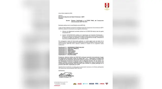 OCEF-SD confirma a Grau dentro de los equipos clasificados