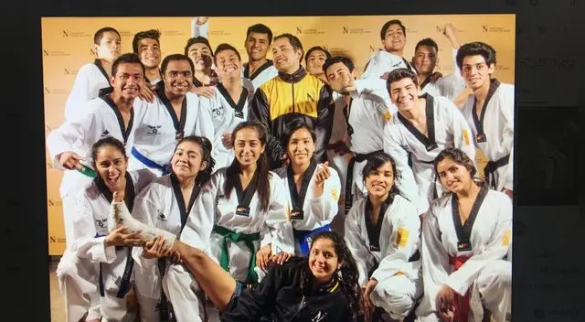 La delegación de de Taekwondo de la Universidad Privada del Norte