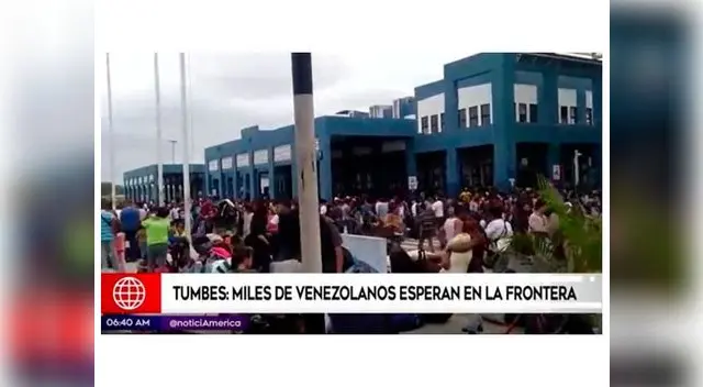 Cientos de venezolanos quieren ingresar al Perú Cientos de venezolanos quieren ingresar al Perú