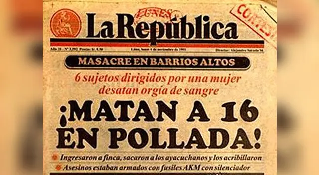 Hace 27 años el Grupo Colina llegó a una quinta en Barrios Altos y asesinó a 16 personas